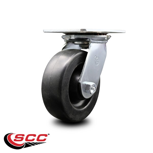 6 Inch Heavy Duty Top Plate Polyolefin Swivel Caster With Roller Bearing SCC